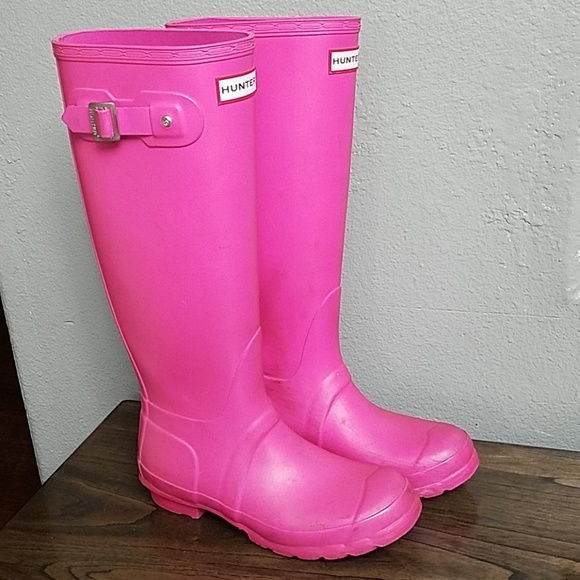 Hunter Shoes - Hunter Original Tall Pink Rain Boots M5/F6